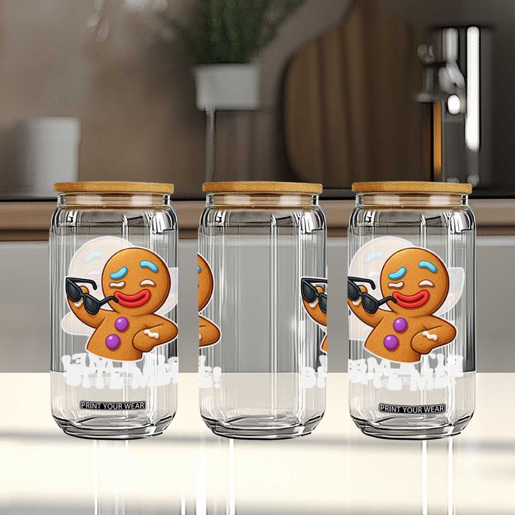 Funny Xmas Gingerbread Man Glass Can Funny Sexy Cookie Bite Me TS10 Print Your Wear