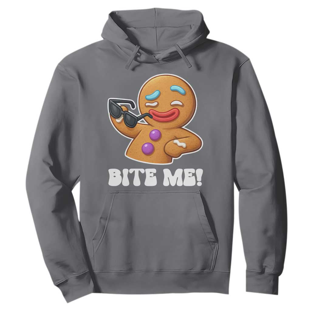 Funny Xmas Gingerbread Man Hoodie Funny Sexy Cookie Bite Me TS10 Charcoal Print Your Wear