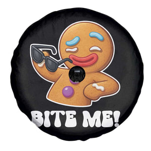 Funny Xmas Gingerbread Man Spare Tire Cover Funny Sexy Cookie Bite Me TS10 Print Your Wear