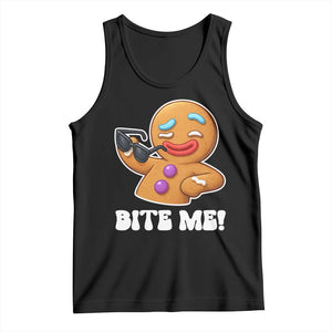 Funny Xmas Gingerbread Man Tank Top Funny Sexy Cookie Bite Me TS10 Black Print Your Wear