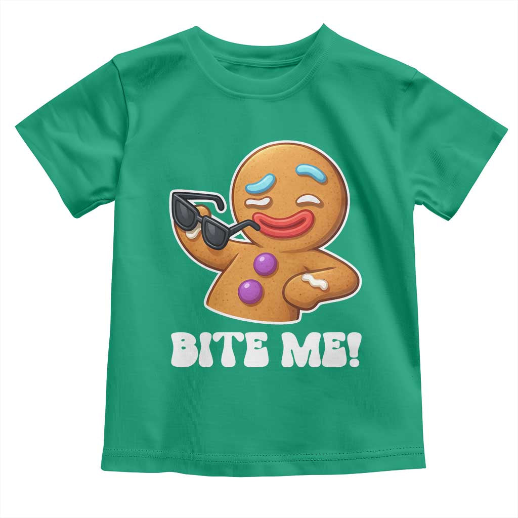 Funny Xmas Gingerbread Man Toddler T Shirt Funny Sexy Cookie Bite Me TS10 Irish Green Print Your Wear