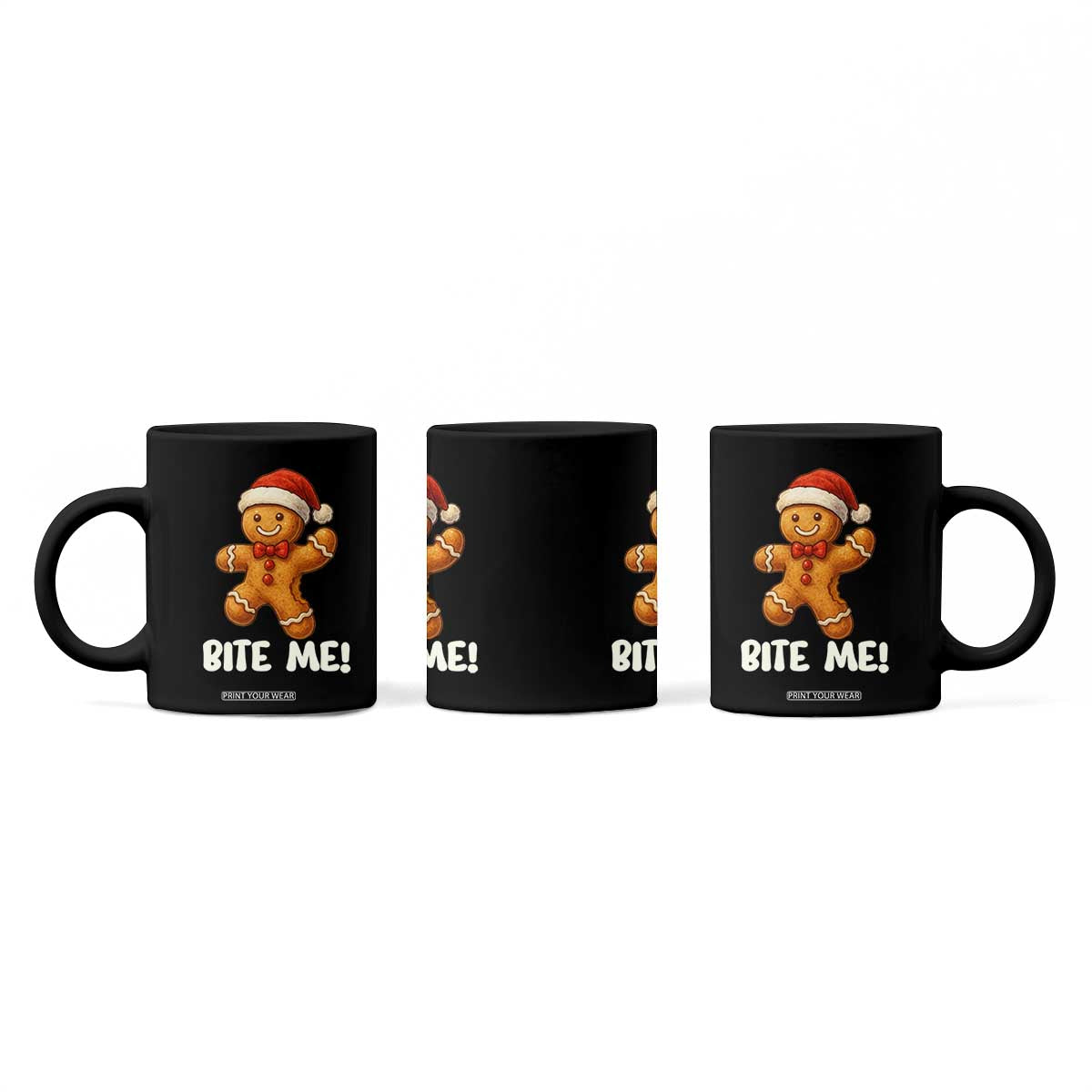 Funny Xmas Gingerbread Man Coffee Mug Cookie Bite Me TS10 Print Your Wear