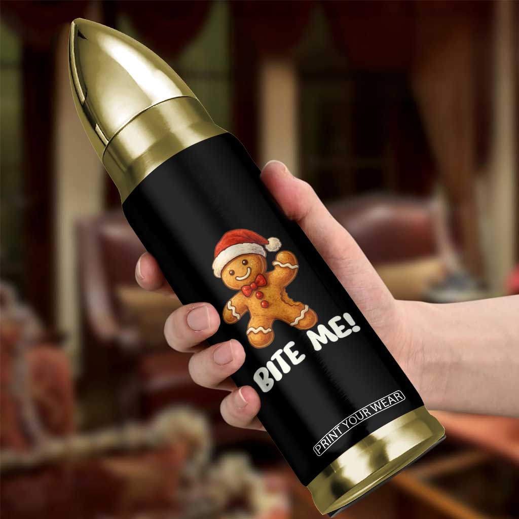 Funny Xmas Gingerbread Man Bullet Tumbler Cookie Bite Me TS10 Print Your Wear