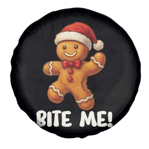 Funny Xmas Gingerbread Man Spare Tire Cover Cookie Bite Me TS10 Print Your Wear