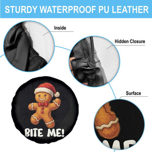 Funny Xmas Gingerbread Man Spare Tire Cover Cookie Bite Me TS10 Print Your Wear