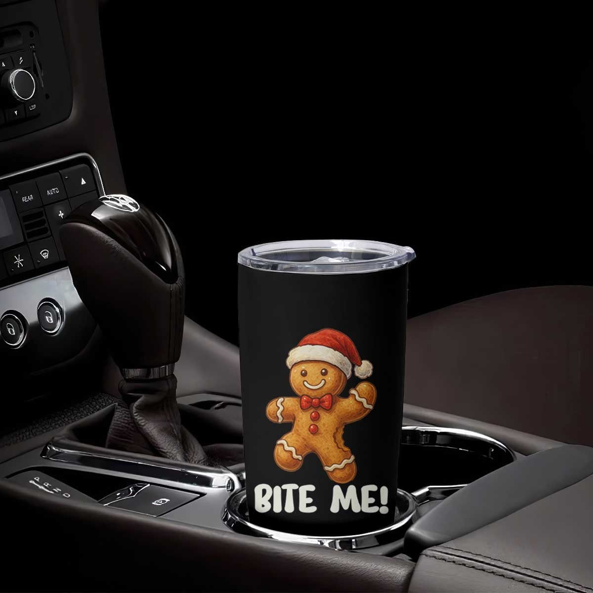 Funny Xmas Gingerbread Man Tumbler Cup Cookie Bite Me TS10 Print Your Wear