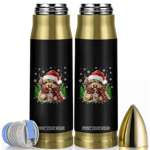 Christmas Cow Bullet Tumbler Funny Highland Cow Western Farmer Gift TS10 Black Print Your Wear