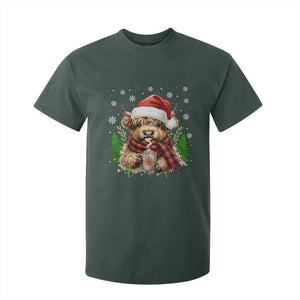 Christmas Cow T Shirt For Kid Funny Highland Cow Western Farmer Gift TS10 Dark Forest Green Print Your Wear