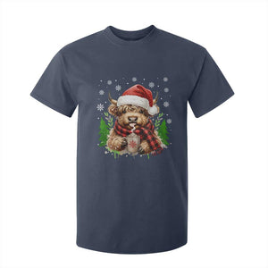 Christmas Cow T Shirt For Kid Funny Highland Cow Western Farmer Gift TS10 Navy Print Your Wear