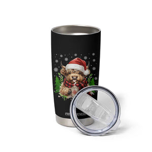 Christmas Cow Tumbler Cup Funny Highland Cow Western Farmer Gift TS10 Print Your Wear
