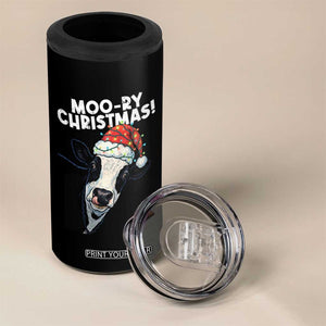 Christmas Cow 4 in 1 Can Cooler Tumbler Funny Moo Ry Christmas Farmer Gift TS10 Print Your Wear
