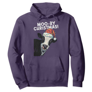 Christmas Cow Hoodie Funny Moo Ry Christmas Farmer Gift TS10 Purple Print Your Wear