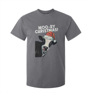 Christmas Cow T Shirt For Kid Funny Moo Ry Christmas Farmer Gift TS10 Charcoal Print Your Wear