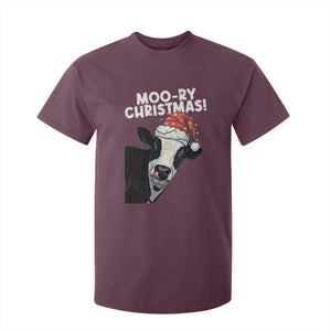 Christmas Cow T Shirt For Kid Funny Moo Ry Christmas Farmer Gift TS10 Maroon Print Your Wear