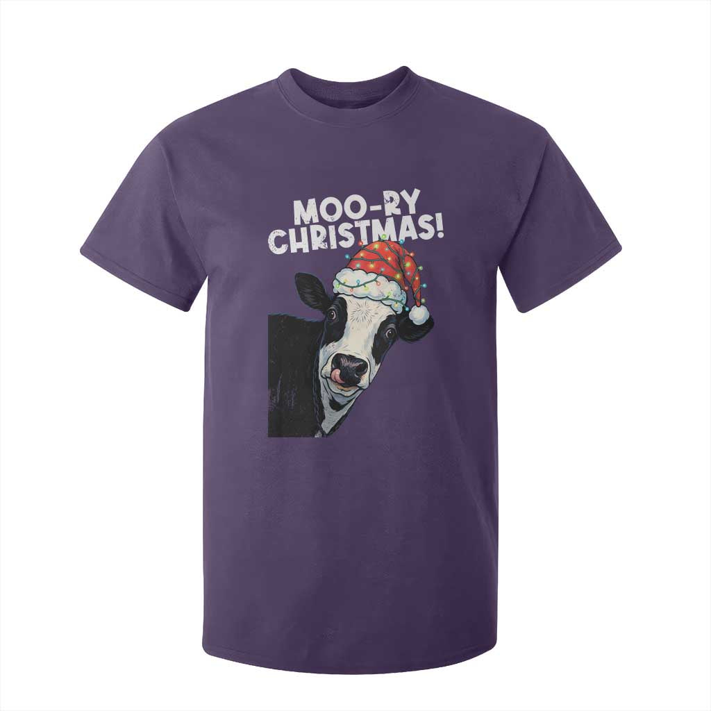 Christmas Cow T Shirt For Kid Funny Moo Ry Christmas Farmer Gift TS10 Purple Print Your Wear