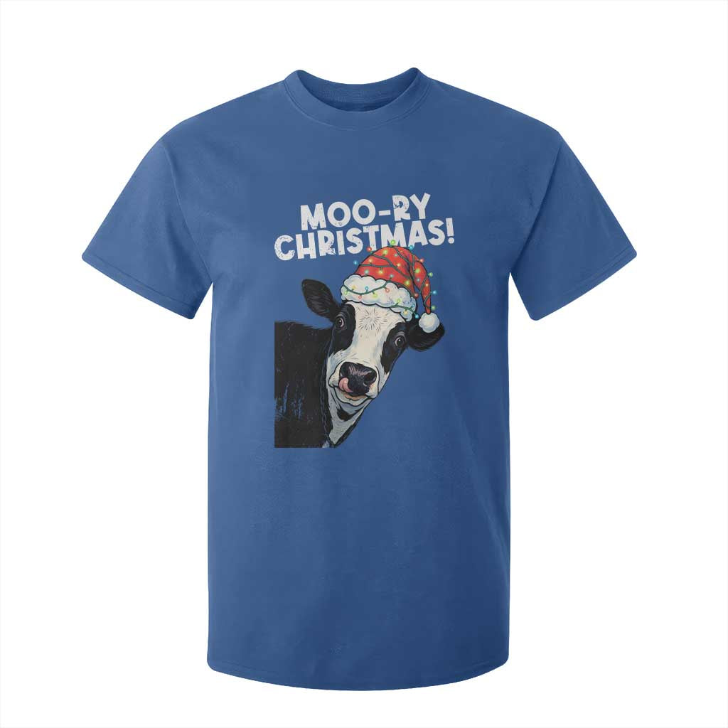 Christmas Cow T Shirt For Kid Funny Moo Ry Christmas Farmer Gift TS10 Royal Blue Print Your Wear