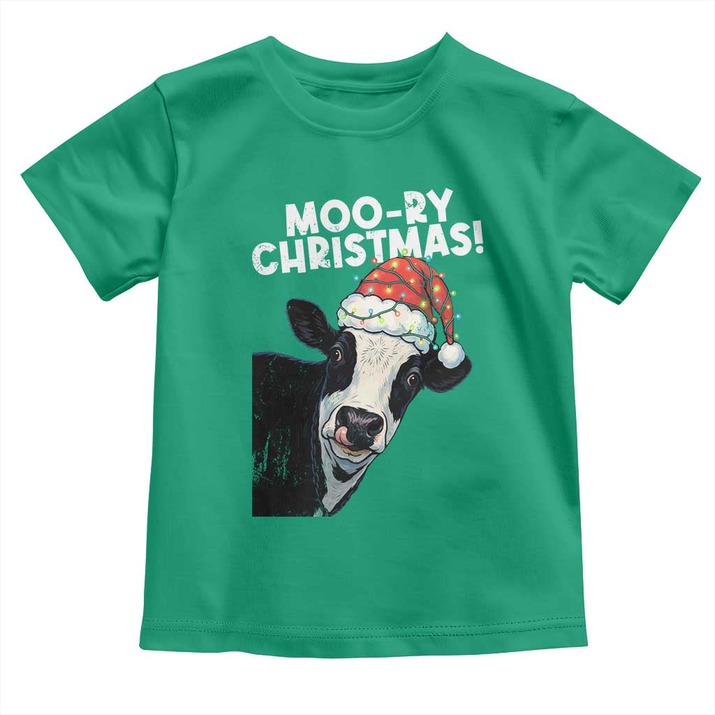Christmas Cow Toddler T Shirt Funny Moo Ry Christmas Farmer Gift TS10 Irish Green Print Your Wear