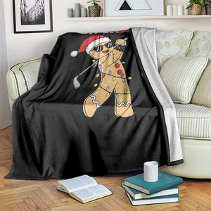 Oh Snap Gingerbreadman Golfer Throw Blanket Funny Golf Christmas Golfing Pajamas TS10 Print Your Wear