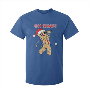 Oh Snap Gingerbreadman Golfer T Shirt For Kid Funny Golf Christmas Golfing Pajamas TS10 Royal Blue Print Your Wear