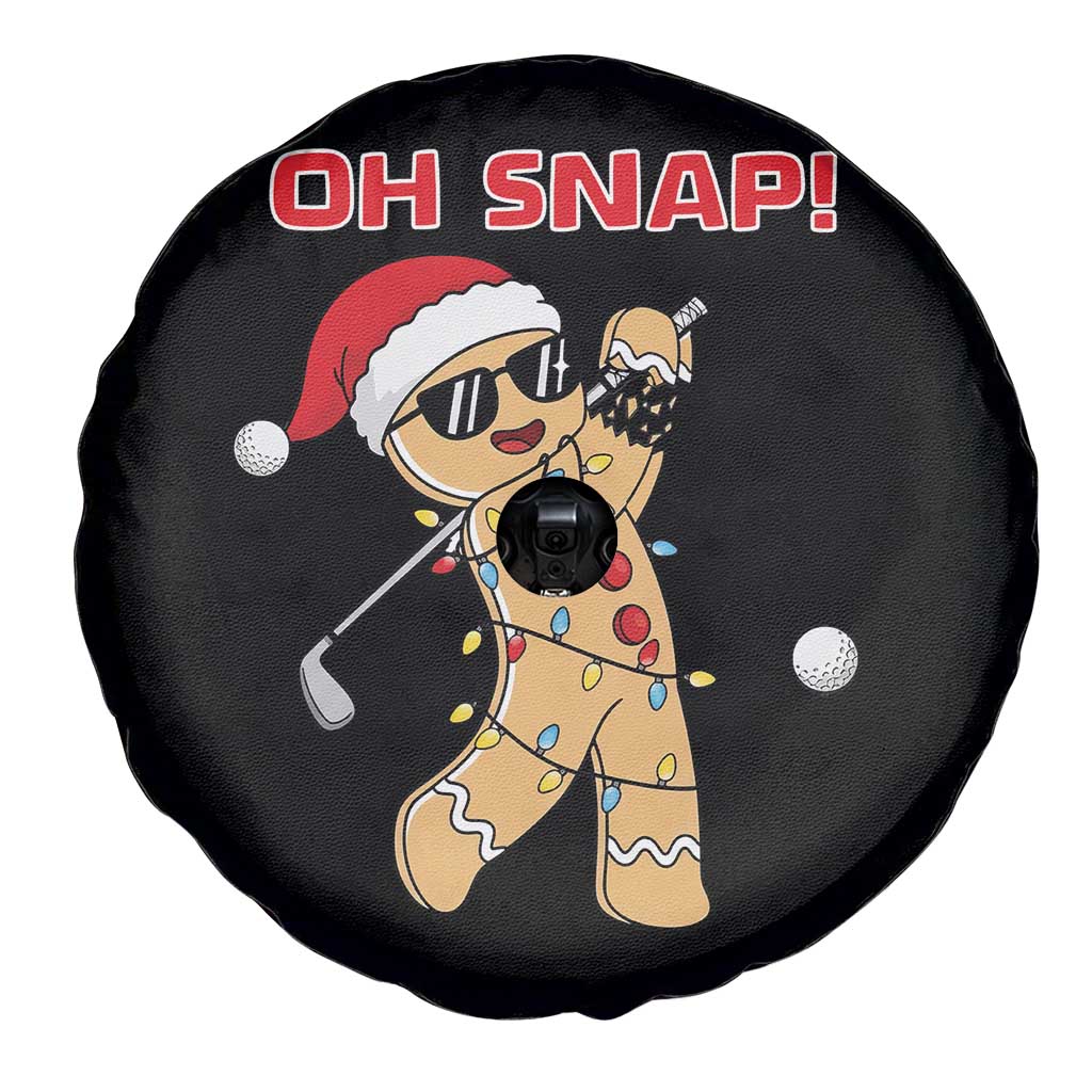 Oh Snap Gingerbreadman Golfer Spare Tire Cover Funny Golf Christmas Golfing Pajamas TS10 Print Your Wear