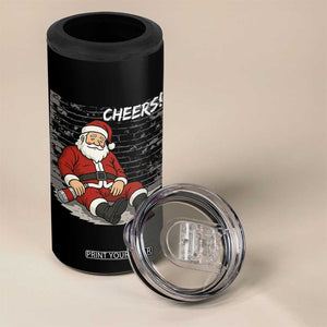 Funny Christmas Santa Claus Drinking Beer 4 in 1 Can Cooler Tumbler Wonderful Time TS10 Print Your Wear