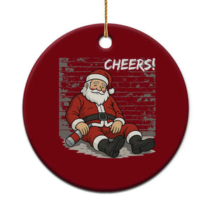 Funny Christmas Santa Claus Drinking Beer Ceramic Ornament Wonderful Time TS10 1pc Red Print Your Wear