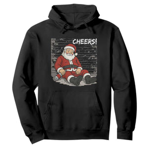 Funny Christmas Santa Claus Drinking Beer Hoodie Wonderful Time TS10 Black Print Your Wear