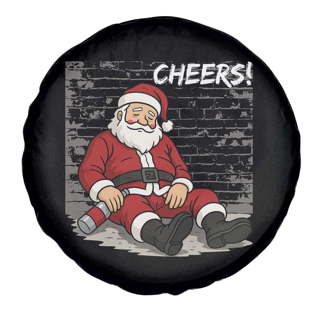 Funny Christmas Santa Claus Drinking Beer Spare Tire Cover Wonderful Time TS10 Print Your Wear