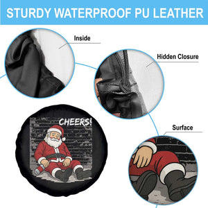 Funny Christmas Santa Claus Drinking Beer Spare Tire Cover Wonderful Time TS10 Print Your Wear