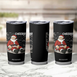 Funny Christmas Santa Claus Drinking Beer Tumbler Cup Wonderful Time TS10 Print Your Wear