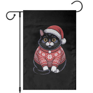 Christmas Black Cat Garden Flag Catmas Gift For New Year TS10 Black Print Your Wear