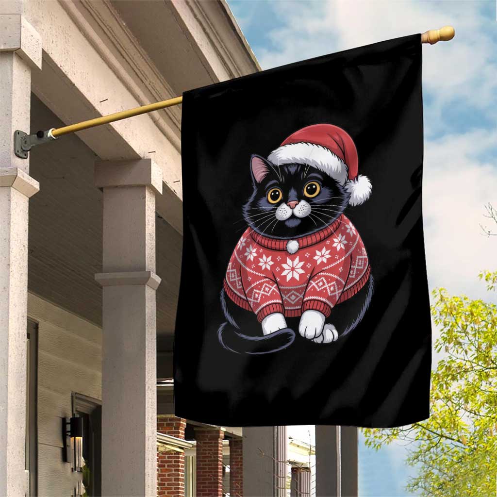Christmas Black Cat Garden Flag Catmas Gift For New Year TS10 Print Your Wear