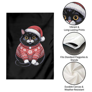 Christmas Black Cat Garden Flag Catmas Gift For New Year TS10 Print Your Wear