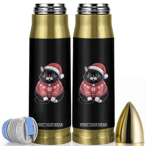 Christmas Black Cat Bullet Tumbler Catmas Gift For New Year TS10 Black Print Your Wear