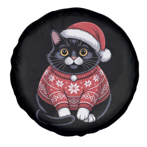 Christmas Black Cat Spare Tire Cover Catmas Gift For New Year TS10 Print Your Wear