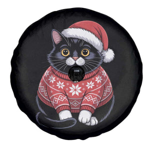 Christmas Black Cat Spare Tire Cover Catmas Gift For New Year TS10 Print Your Wear