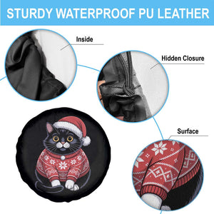Christmas Black Cat Spare Tire Cover Catmas Gift For New Year TS10 Print Your Wear