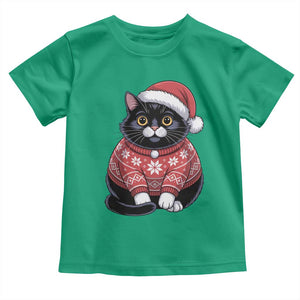 Christmas Black Cat Toddler T Shirt Catmas Gift For New Year TS10 Irish Green Print Your Wear