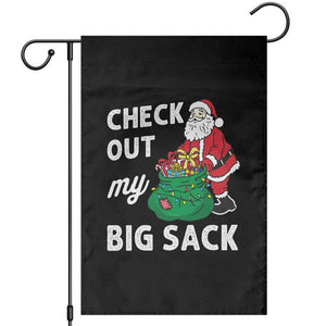 Retro Funny Santa Garden Flag Christmas Joke Check Out My Big Sack TS10 Black Print Your Wear