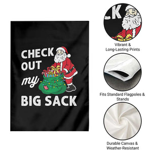 Retro Funny Santa Garden Flag Christmas Joke Check Out My Big Sack TS10 Print Your Wear