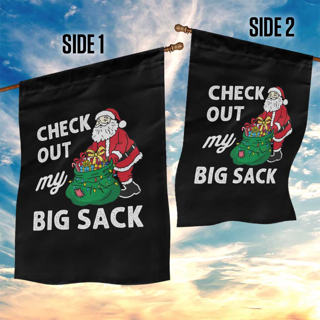 Retro Funny Santa Garden Flag Christmas Joke Check Out My Big Sack TS10 Print Your Wear