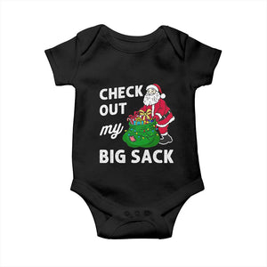 Retro Funny Santa Baby Onesie Christmas Joke Check Out My Big Sack TS10 Black Print Your Wear