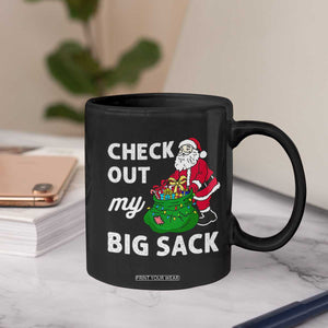 Retro Funny Santa Coffee Mug Christmas Joke Check Out My Big Sack TS10 Print Your Wear