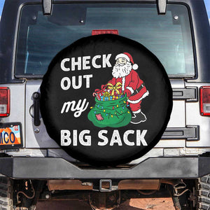 Retro Funny Santa Spare Tire Cover Christmas Joke Check Out My Big Sack TS10 No hole Black Print Your Wear
