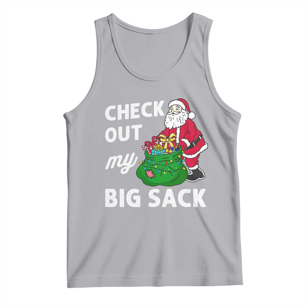 Retro Funny Santa Tank Top Christmas Joke Check Out My Big Sack TS10 Athletic Heather Print Your Wear