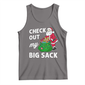 Retro Funny Santa Tank Top Christmas Joke Check Out My Big Sack TS10 Deep Heather Print Your Wear