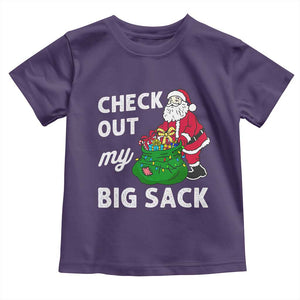 Retro Funny Santa Toddler T Shirt Christmas Joke Check Out My Big Sack TS10 Purple Print Your Wear