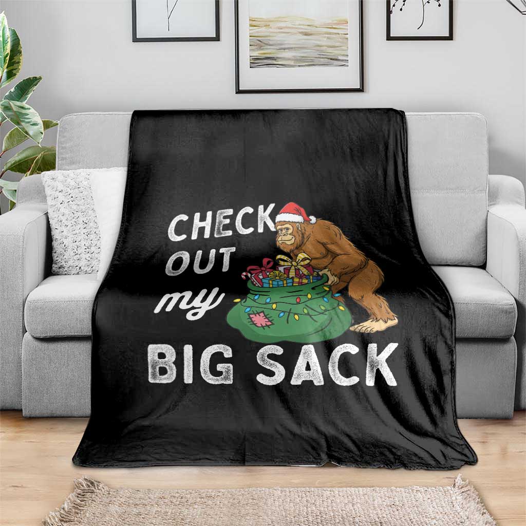 Santa Bigfoot Christmas Throw Blanket Funny Sasquatch Xmas Joke TS10 Print Your Wear