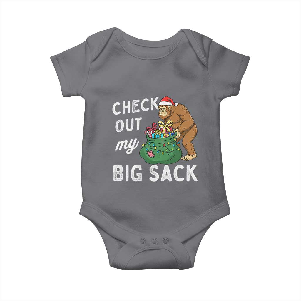 Santa Bigfoot Christmas Baby Onesie Funny Sasquatch Xmas Joke TS10 Charcoal Print Your Wear