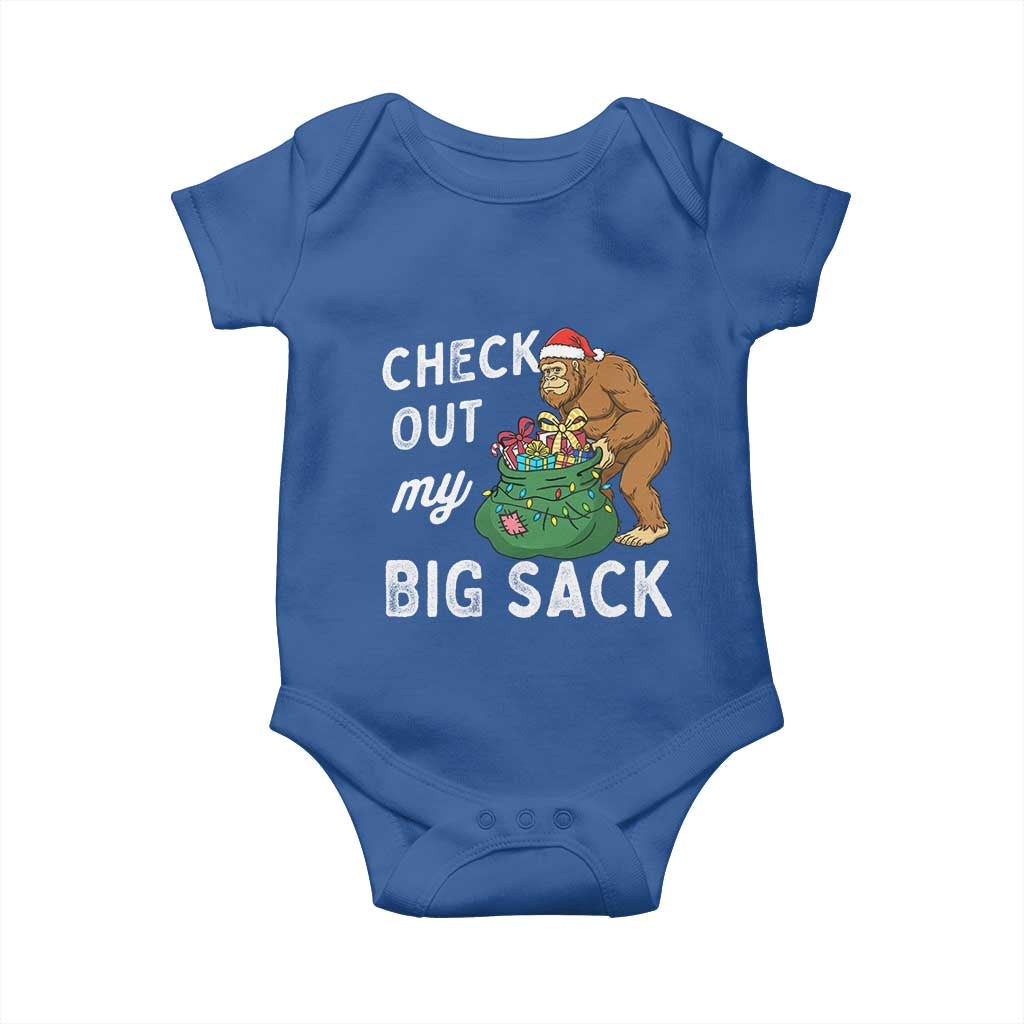 Santa Bigfoot Christmas Baby Onesie Funny Sasquatch Xmas Joke TS10 Royal Blue Print Your Wear